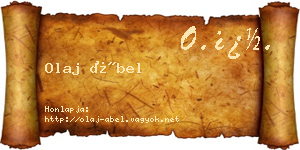 Olaj Ábel névjegykártya
