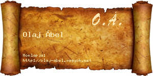 Olaj Ábel névjegykártya