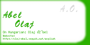 abel olaj business card